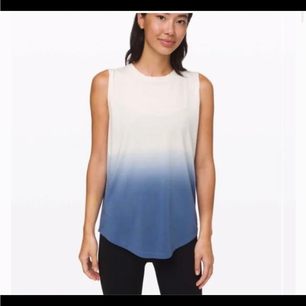 Lululemon Brunswick Blue Ombré Dip Dye Tank Top